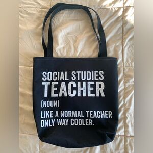 Social studies teacher tote bag